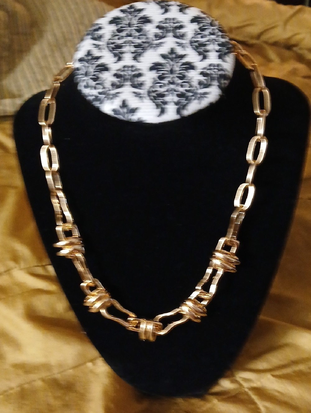 Gold Link Statement Necklace - Women Jewelry